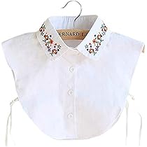 LANGUGU Women's Detachable Half Shirt Blouse Cotton False